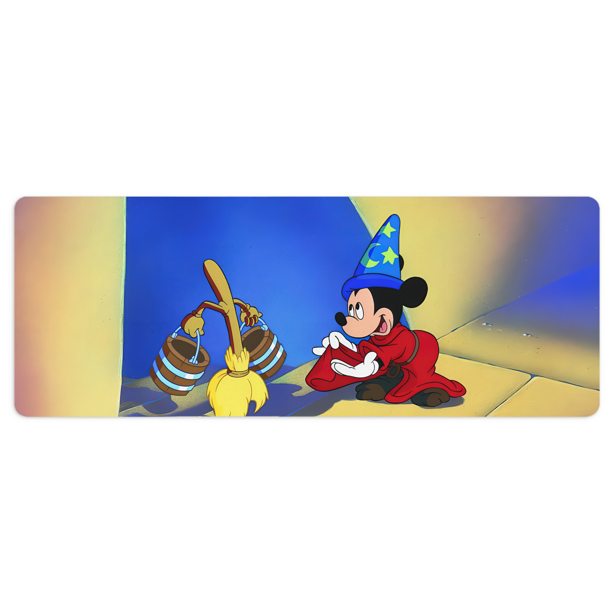 ミッキーマウス Mickey Mouse ステッチ加工 大判デスクマット／滑り止めマウスパッド