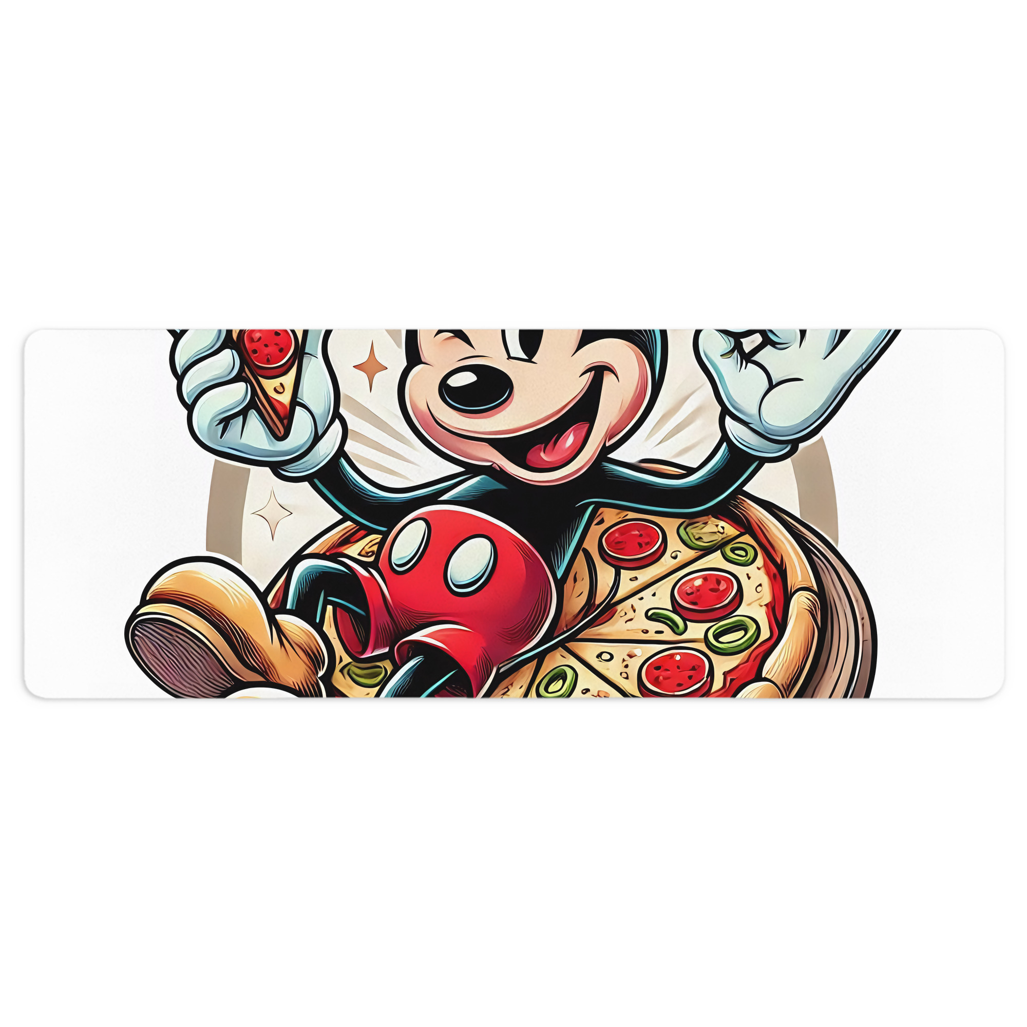 ミッキーマウス Mickey Mouse ステッチ加工 大判デスクマット／滑り止めマウスパッド