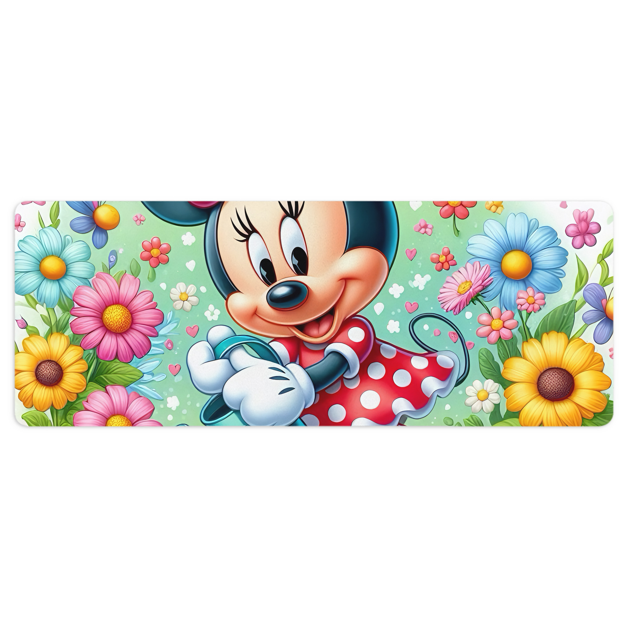 ミッキーマウス Mickey Mouse ステッチ加工 大判デスクマット／滑り止めマウスパッド