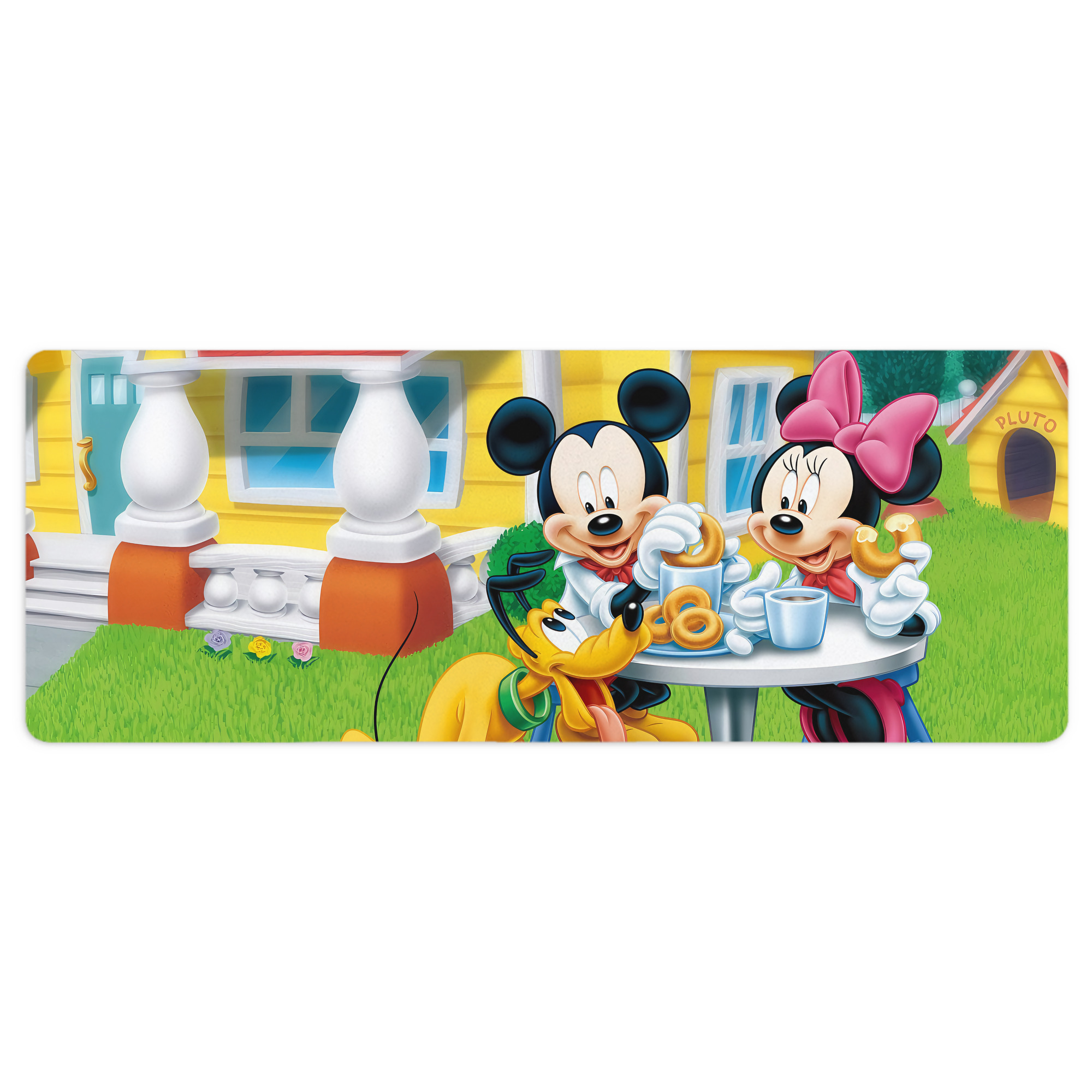 ミッキーマウス Mickey Mouse ステッチ加工 大判デスクマット／滑り止めマウスパッド