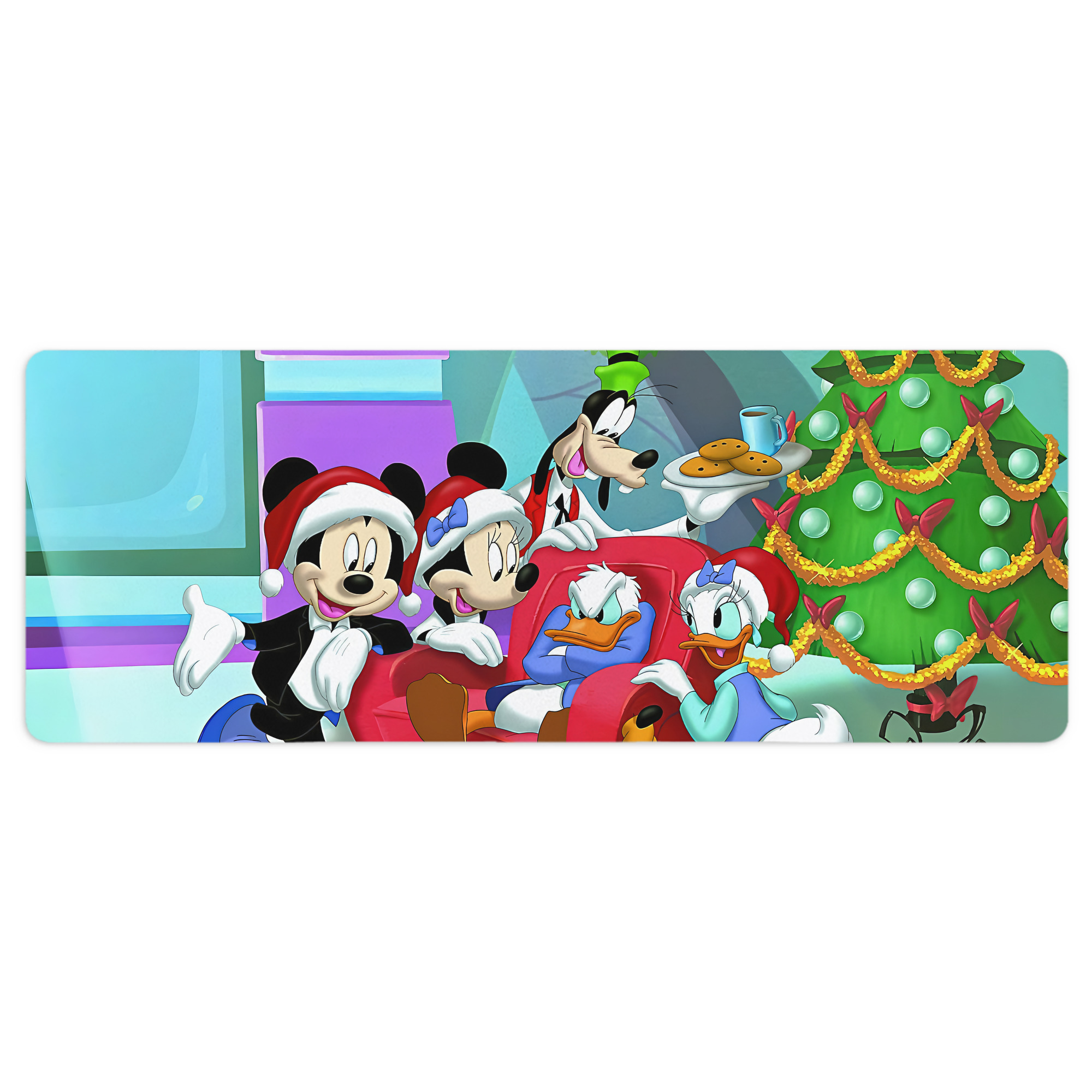 ミッキーマウス Mickey Mouse ステッチ加工 大判デスクマット／滑り止めマウスパッド