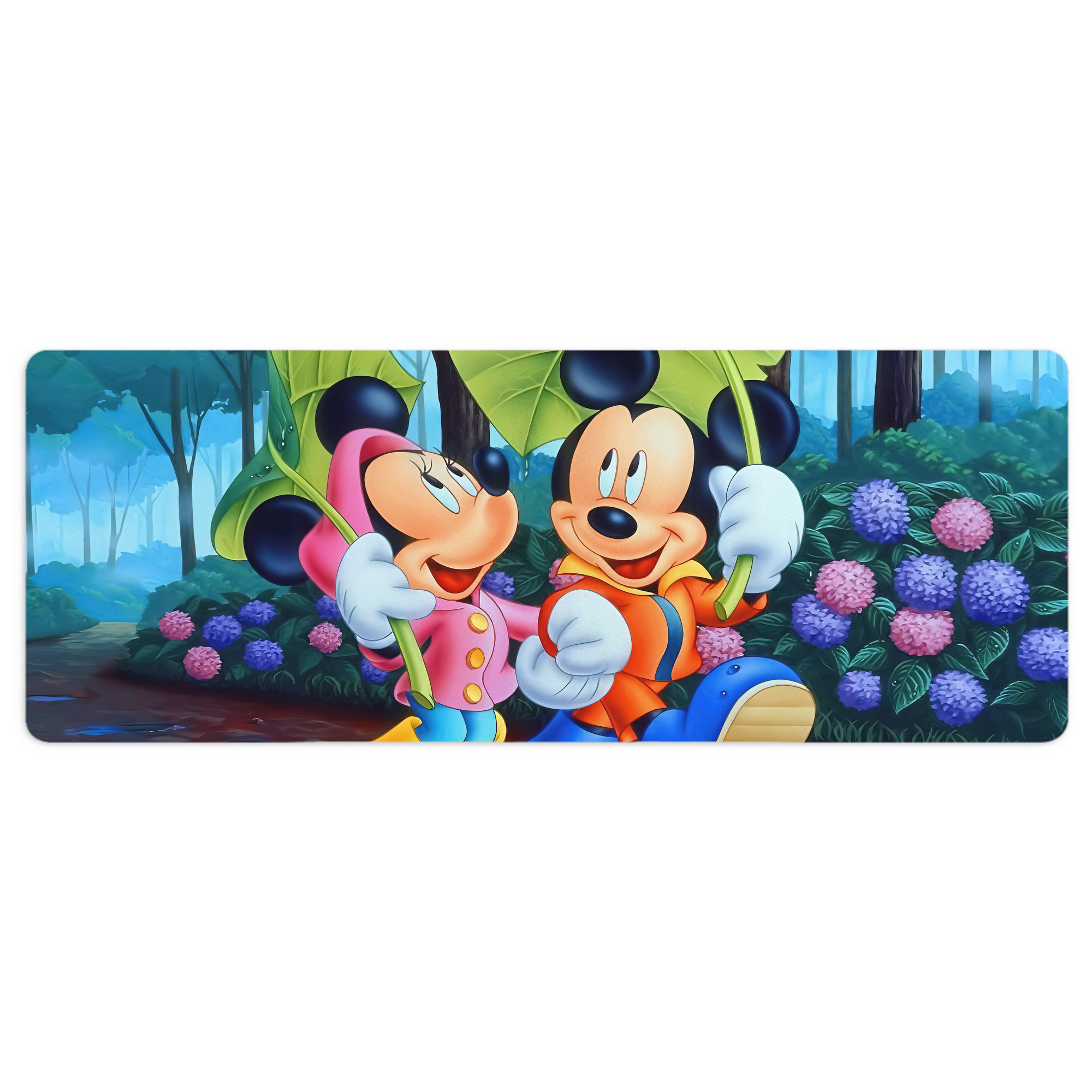 ミッキーマウス Mickey Mouse ステッチ加工 大判デスクマット／滑り止めマウスパッド