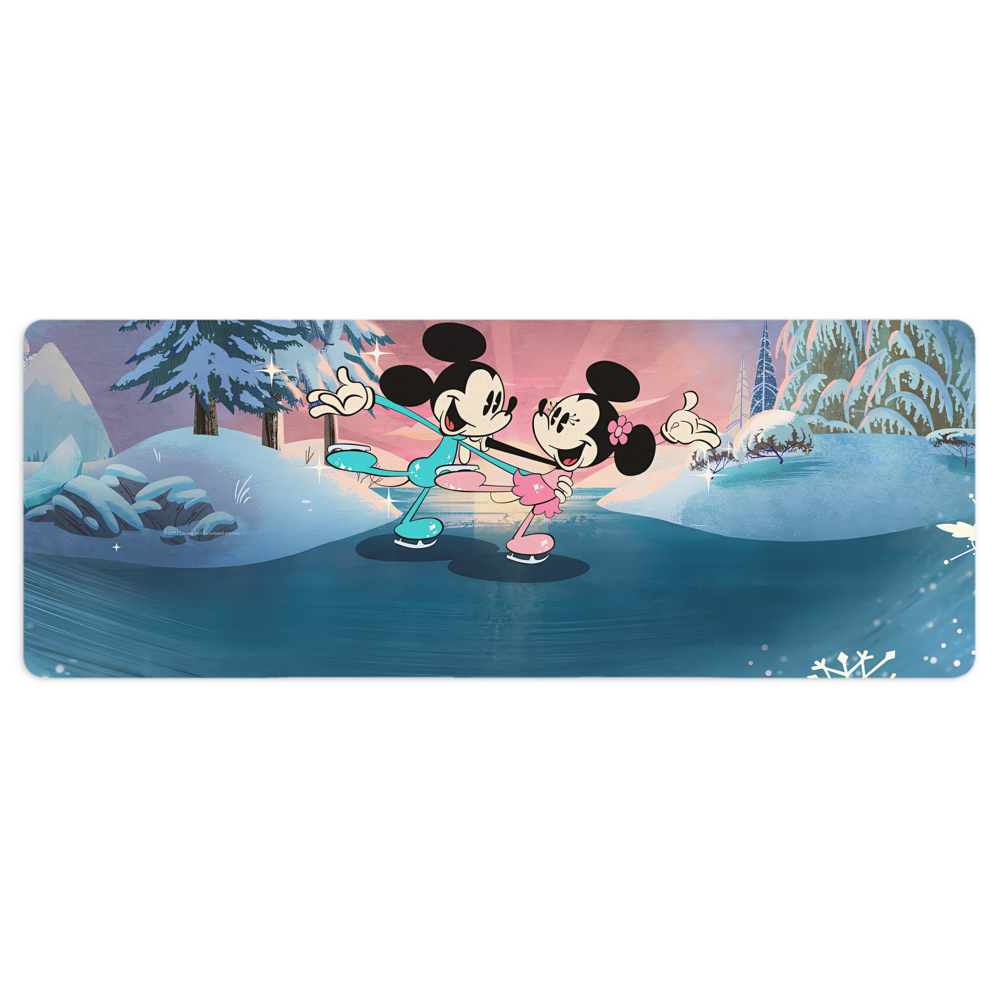 ミッキーマウス Mickey Mouse ステッチ加工 大判デスクマット／滑り止めマウスパッド