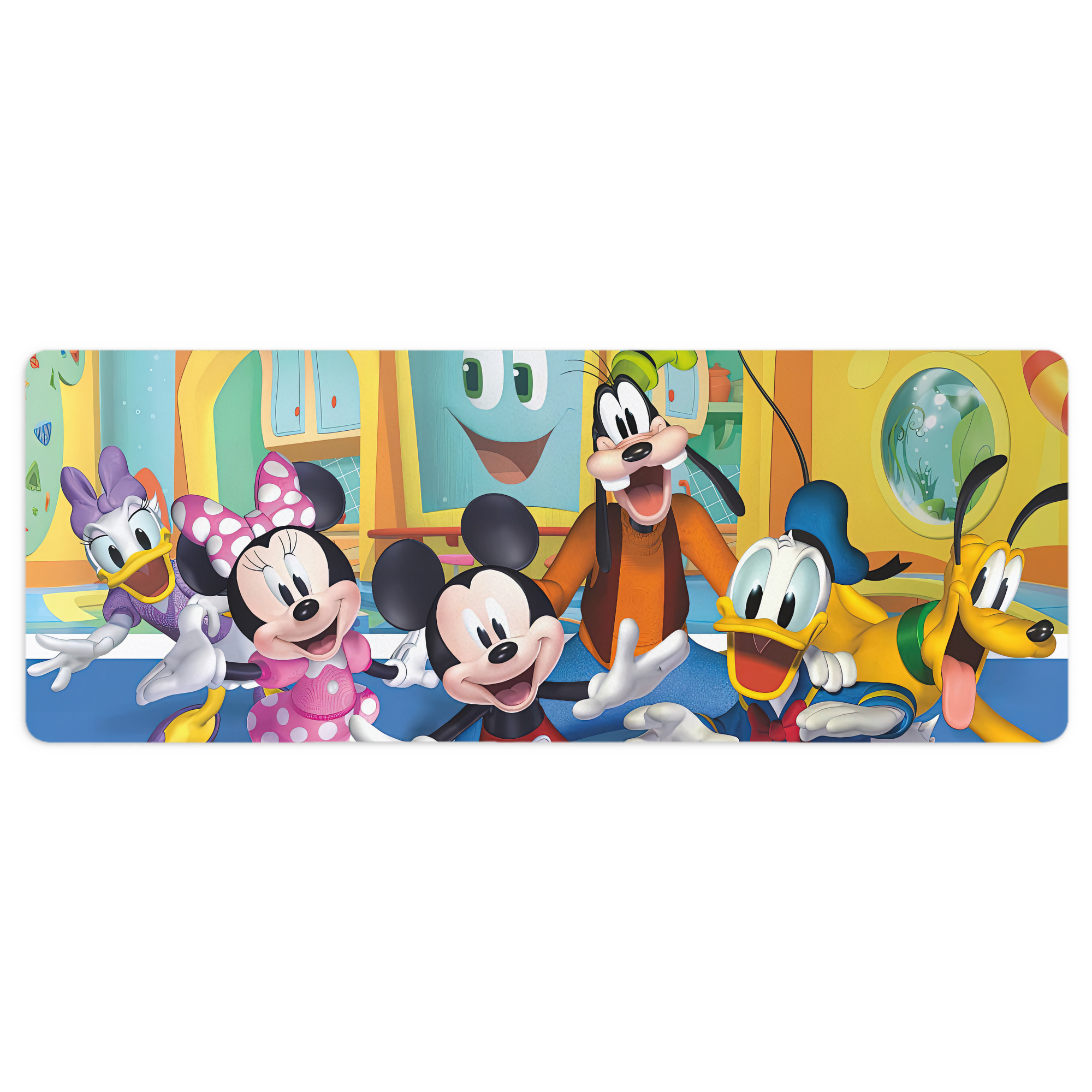 ミッキーマウス Mickey Mouse ステッチ加工 大判デスクマット／滑り止めマウスパッド