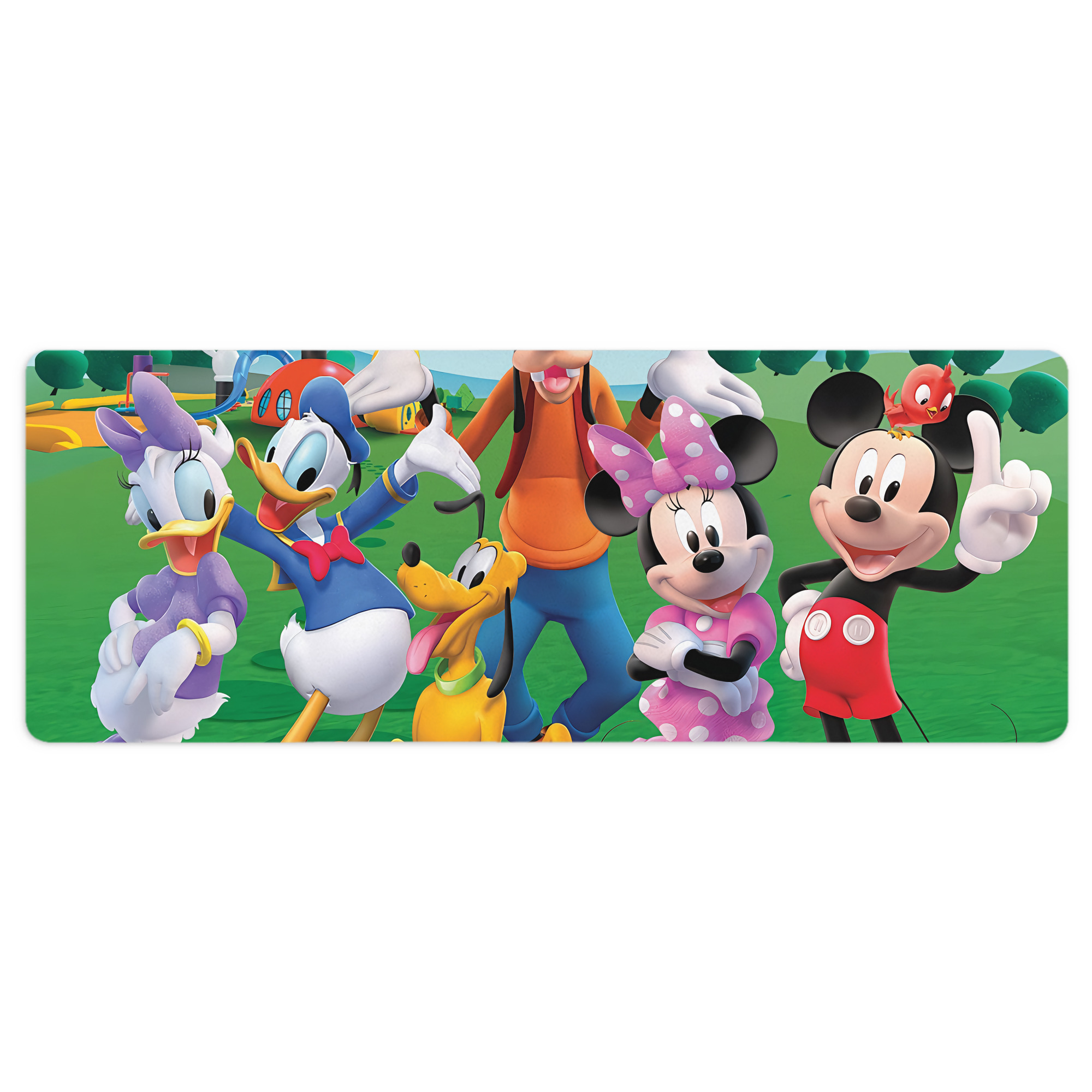 ミッキーマウス Mickey Mouse ステッチ加工 大判デスクマット／滑り止めマウスパッド