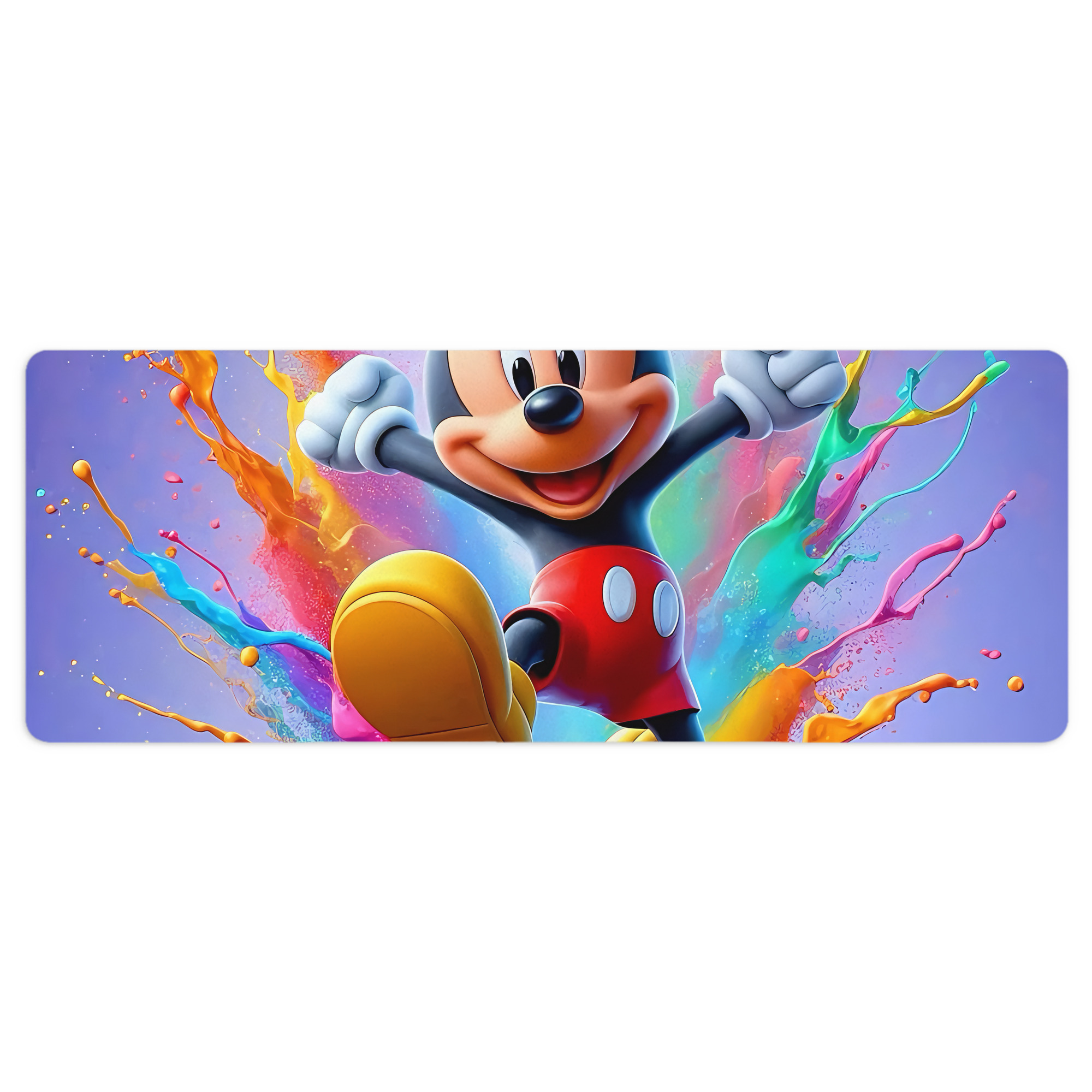 ミッキーマウス Mickey Mouse ステッチ加工 大判デスクマット／滑り止めマウスパッド