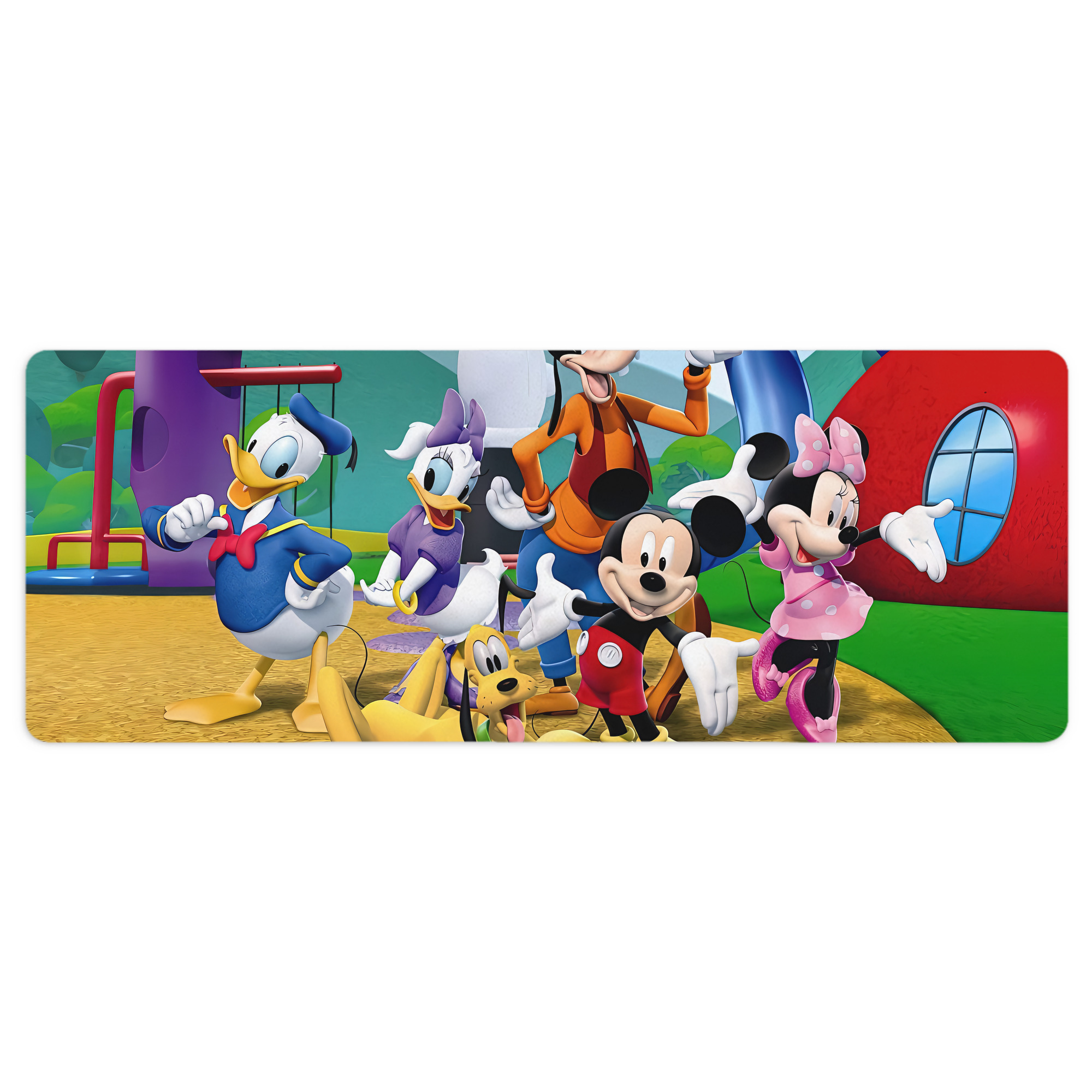 ミッキーマウス Mickey Mouse ステッチ加工 大判デスクマット／滑り止めマウスパッド