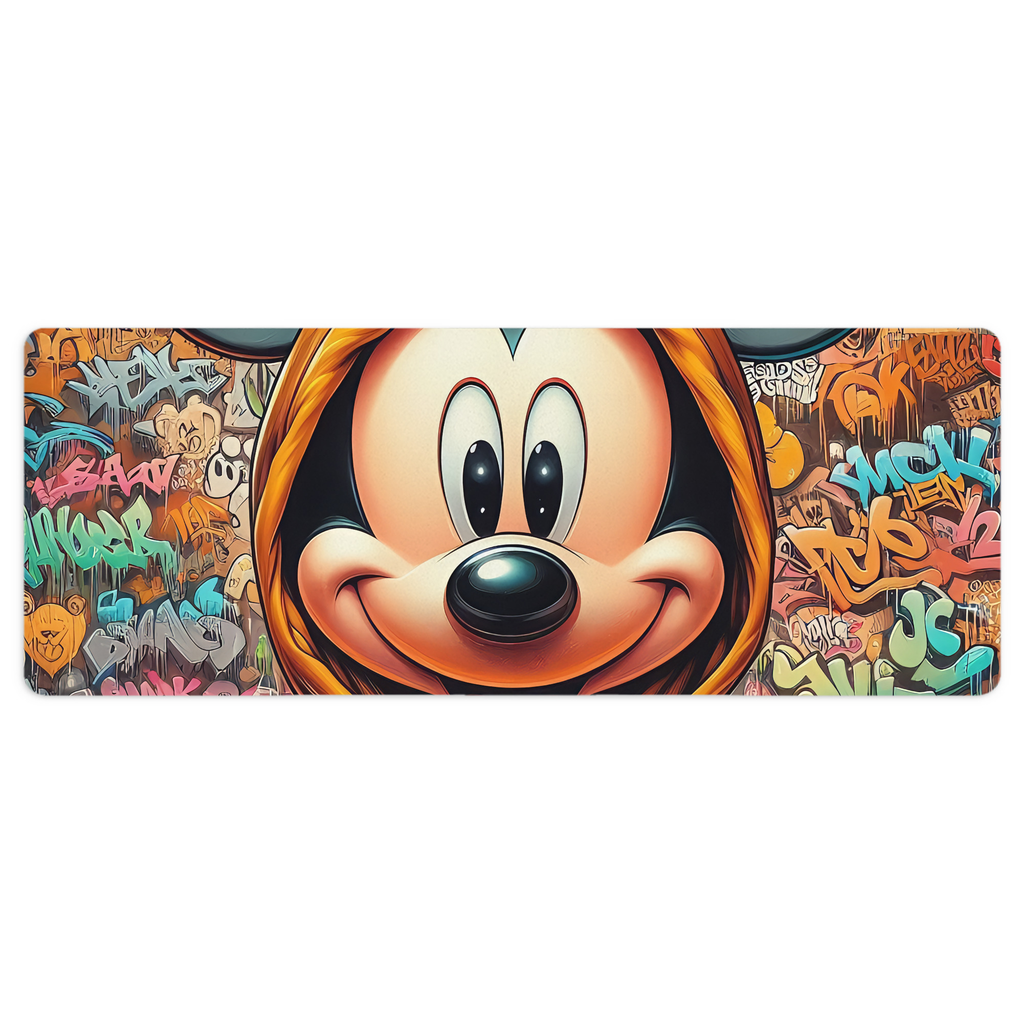 ミッキーマウス Mickey Mouse ステッチ加工 大判デスクマット／滑り止めマウスパッド
