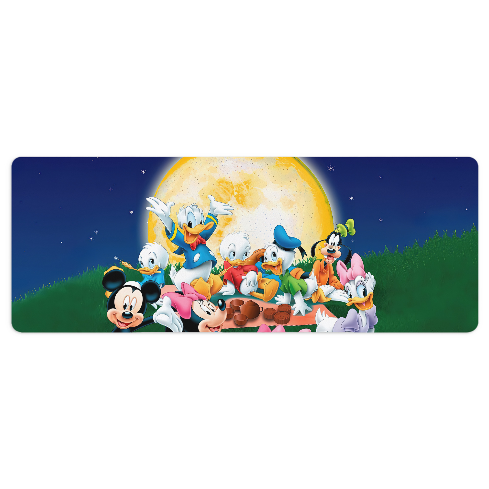 ミッキーマウス Mickey Mouse ステッチ加工 大判デスクマット／滑り止めマウスパッド