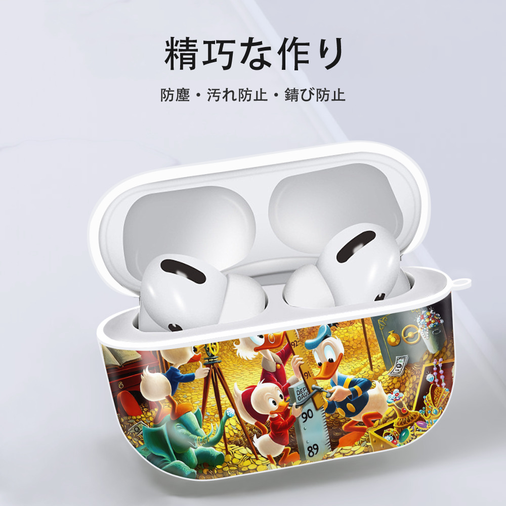 ミッキーマウス Mickey Mouse 【AirPods Pro用】ハードシェル保護ケース 耐衝撃・防指紋・カラビナ付き商品仕様