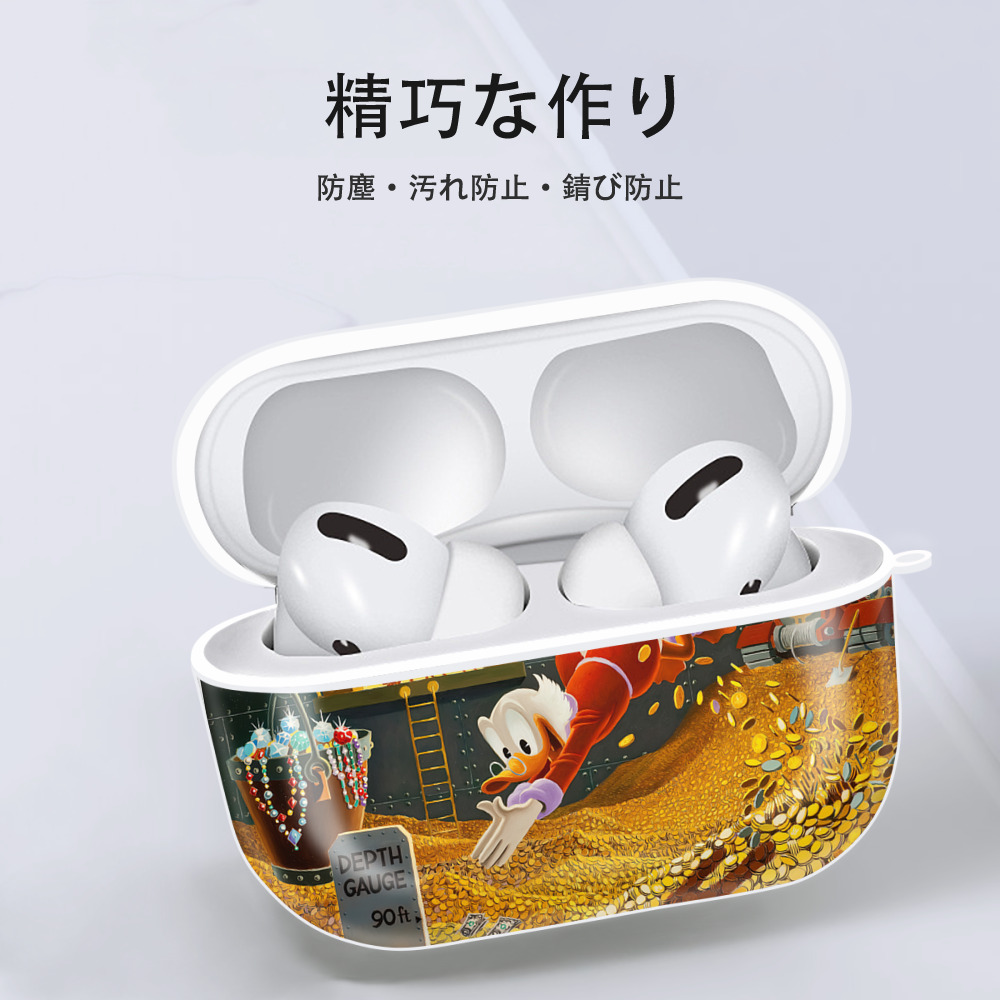 ミッキーマウス Mickey Mouse 【AirPods Pro用】ハードシェル保護ケース 耐衝撃・防指紋・カラビナ付き商品仕様