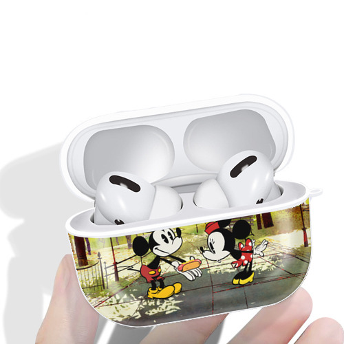 ミッキーマウス Mickey Mouse 【AirPods Pro用】ハードシェル保護ケース 耐衝撃・防指紋・カラビナ付き商品仕様