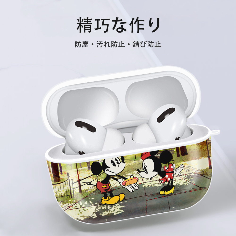 ミッキーマウス Mickey Mouse 【AirPods Pro用】ハードシェル保護ケース 耐衝撃・防指紋・カラビナ付き商品仕様