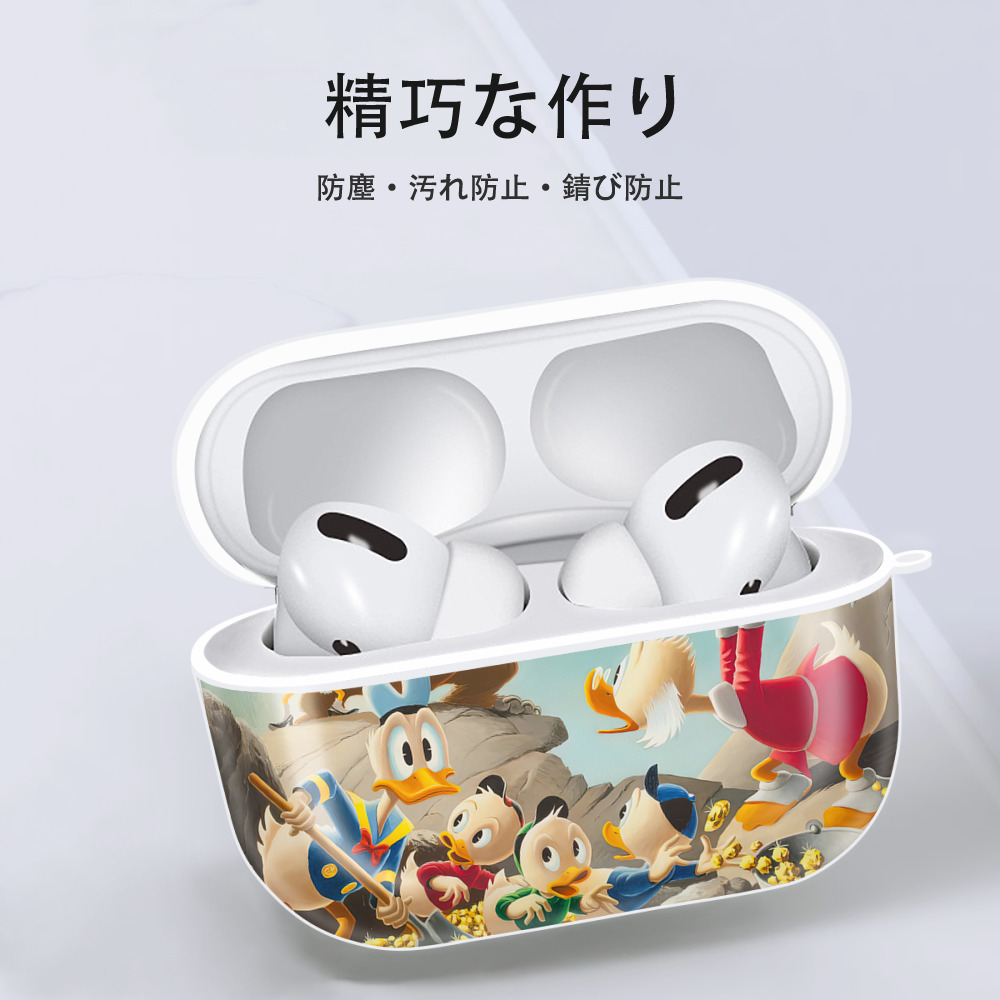 ミッキーマウス Mickey Mouse 【AirPods Pro用】ハードシェル保護ケース 耐衝撃・防指紋・カラビナ付き商品仕様