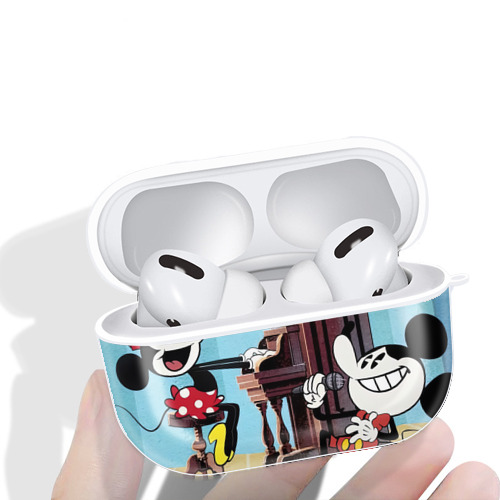 ミッキーマウス Mickey Mouse 【AirPods Pro用】ハードシェル保護ケース 耐衝撃・防指紋・カラビナ付き商品仕様