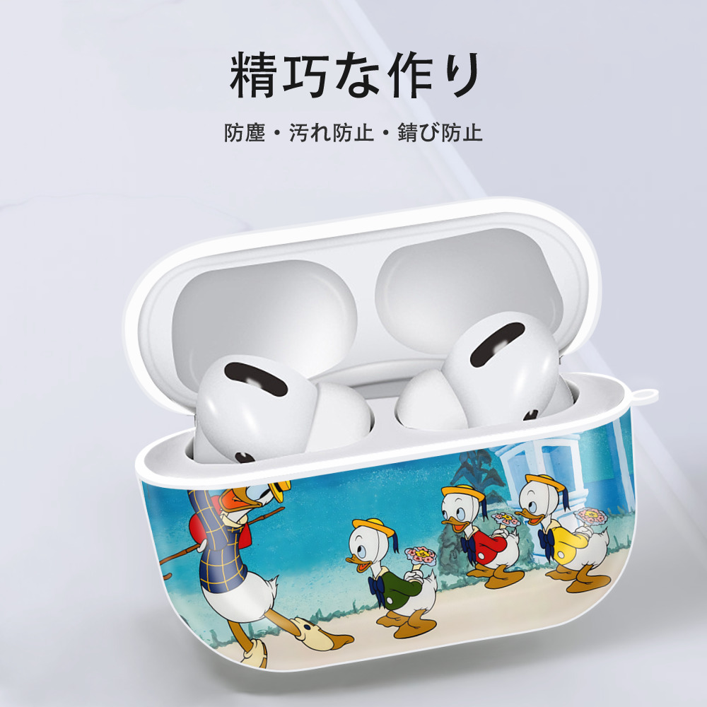 ミッキーマウス Mickey Mouse 【AirPods Pro用】ハードシェル保護ケース 耐衝撃・防指紋・カラビナ付き商品仕様