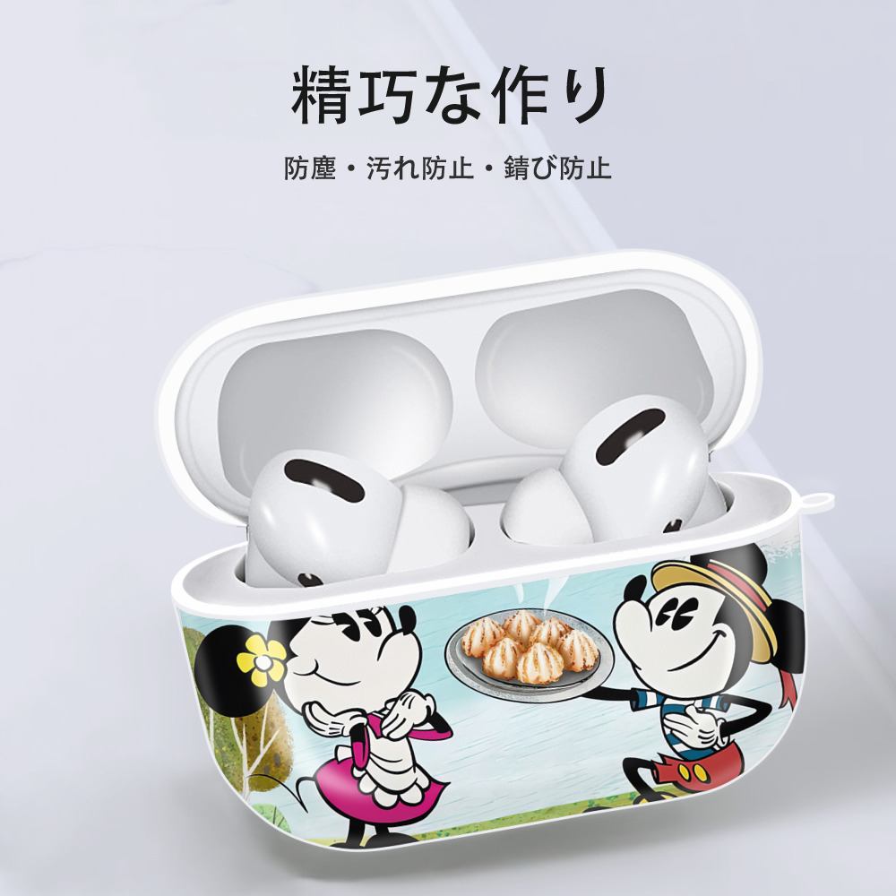 ミッキーマウス Mickey Mouse 【AirPods Pro用】ハードシェル保護ケース 耐衝撃・防指紋・カラビナ付き商品仕様