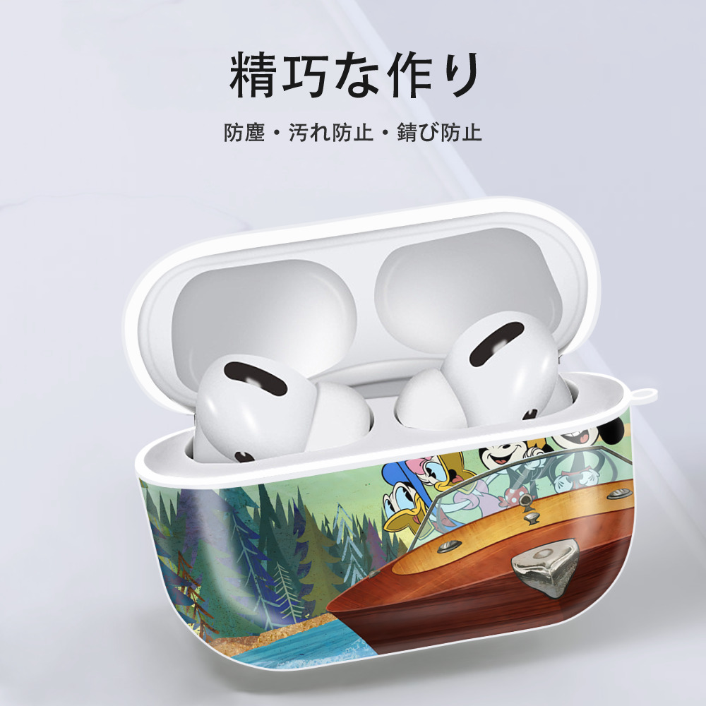 ミッキーマウス Mickey Mouse 【AirPods Pro用】ハードシェル保護ケース 耐衝撃・防指紋・カラビナ付き商品仕様