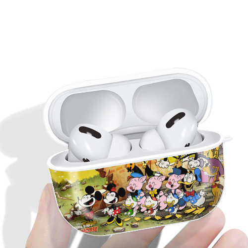 ミッキーマウス Mickey Mouse 【AirPods Pro用】ハードシェル保護ケース 耐衝撃・防指紋・カラビナ付き商品仕様