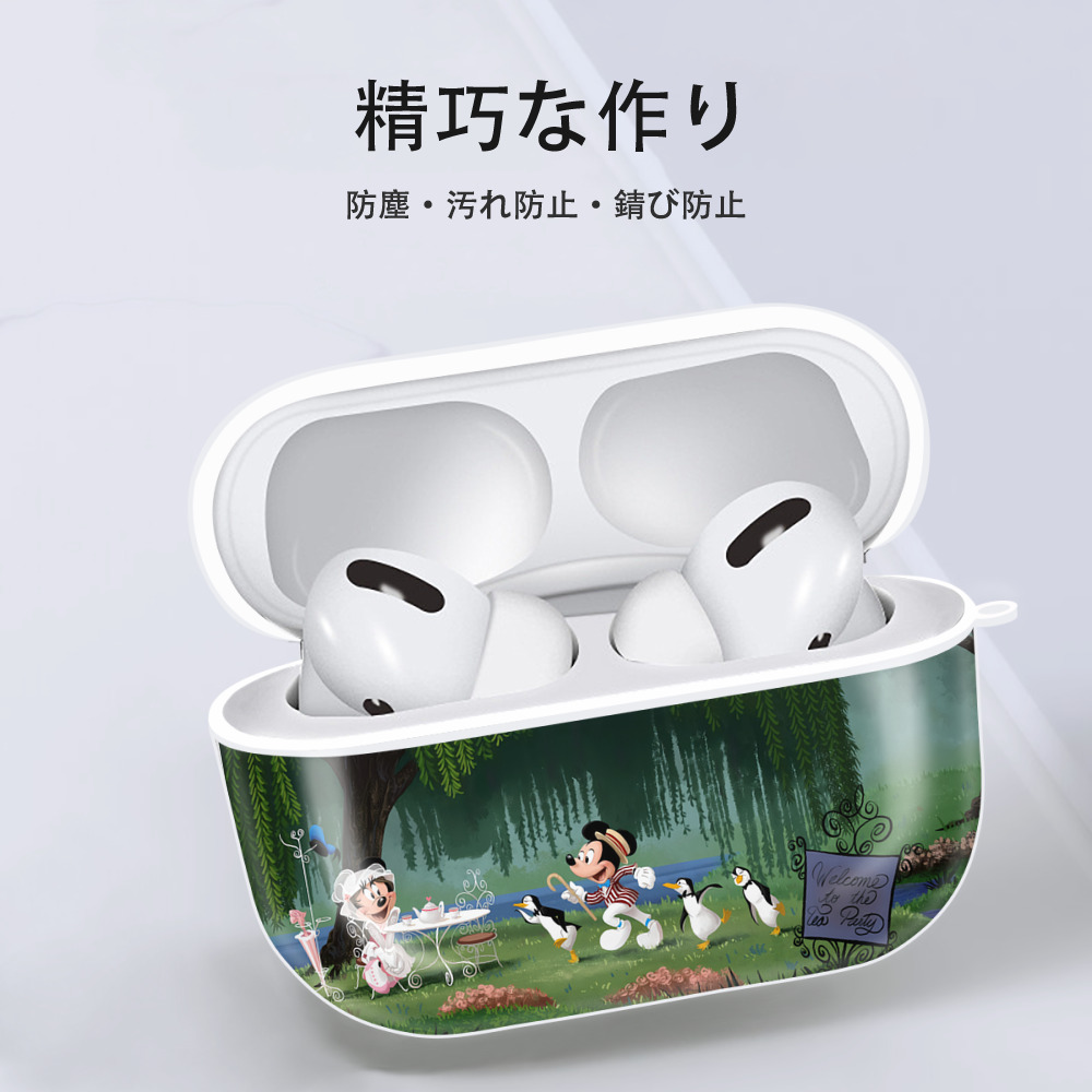 ミッキーマウス Mickey Mouse 【AirPods Pro用】ハードシェル保護ケース 耐衝撃・防指紋・カラビナ付き商品仕様