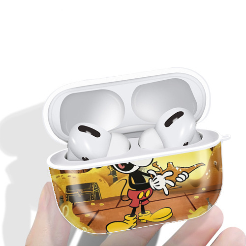 ミッキーマウス Mickey Mouse 【AirPods Pro用】ハードシェル保護ケース 耐衝撃・防指紋・カラビナ付き商品仕様