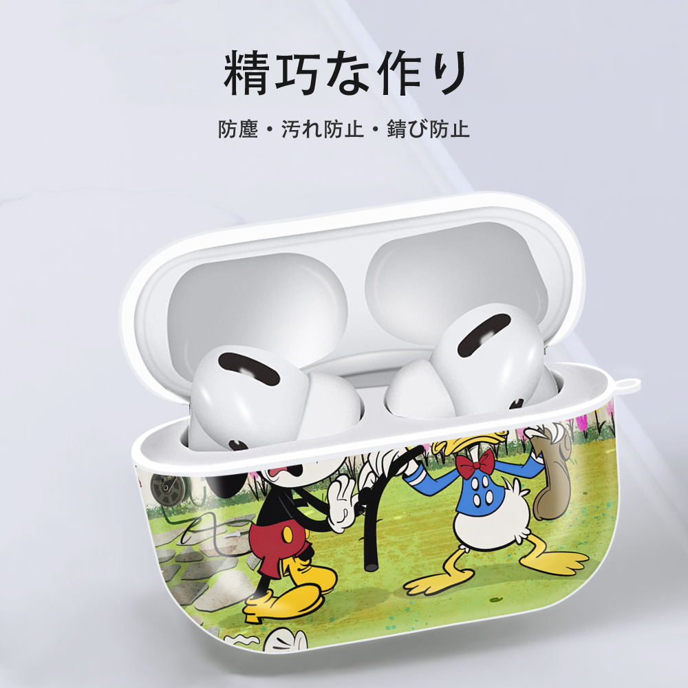 ミッキーマウス Mickey Mouse 【AirPods Pro用】ハードシェル保護ケース 耐衝撃・防指紋・カラビナ付き商品仕様