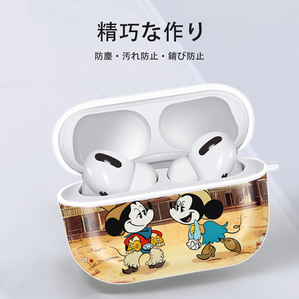 ミッキーマウス Mickey Mouse 【AirPods Pro用】ハードシェル保護ケース 耐衝撃・防指紋・カラビナ付き商品仕様