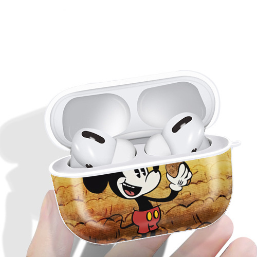 ミッキーマウス Mickey Mouse 【AirPods Pro用】ハードシェル保護ケース 耐衝撃・防指紋・カラビナ付き商品仕様
