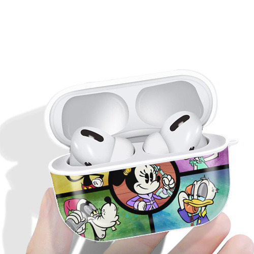 ミッキーマウス Mickey Mouse 【AirPods Pro用】ハードシェル保護ケース 耐衝撃・防指紋・カラビナ付き商品仕様
