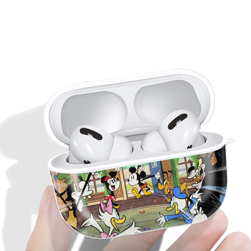 ミッキーマウス Mickey Mouse 【AirPods Pro用】ハードシェル保護ケース 耐衝撃・防指紋・カラビナ付き商品仕様