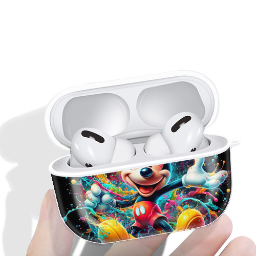 ミッキーマウス Mickey Mouse 【AirPods Pro用】ハードシェル保護ケース 耐衝撃・防指紋・カラビナ付き商品仕様