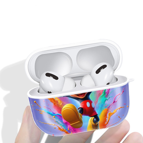 ミッキーマウス Mickey Mouse 【AirPods Pro用】ハードシェル保護ケース 耐衝撃・防指紋・カラビナ付き商品仕様