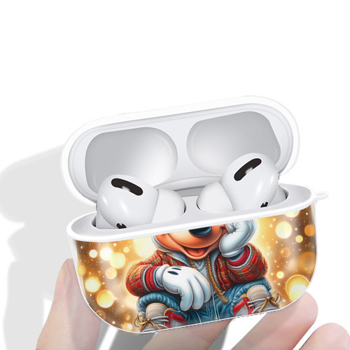 ミッキーマウス Mickey Mouse 【AirPods Pro用】ハードシェル保護ケース 耐衝撃・防指紋・カラビナ付き商品仕様