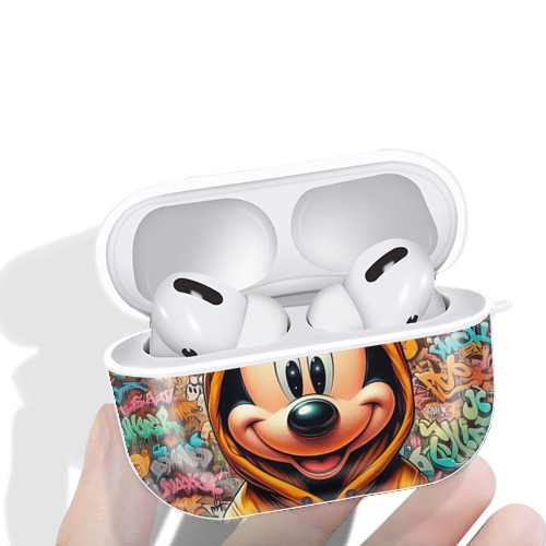 ミッキーマウス Mickey Mouse 【AirPods Pro用】ハードシェル保護ケース 耐衝撃・防指紋・カラビナ付き商品仕様