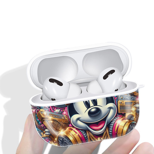 ミッキーマウス Mickey Mouse 【AirPods Pro用】ハードシェル保護ケース 耐衝撃・防指紋・カラビナ付き商品仕様
