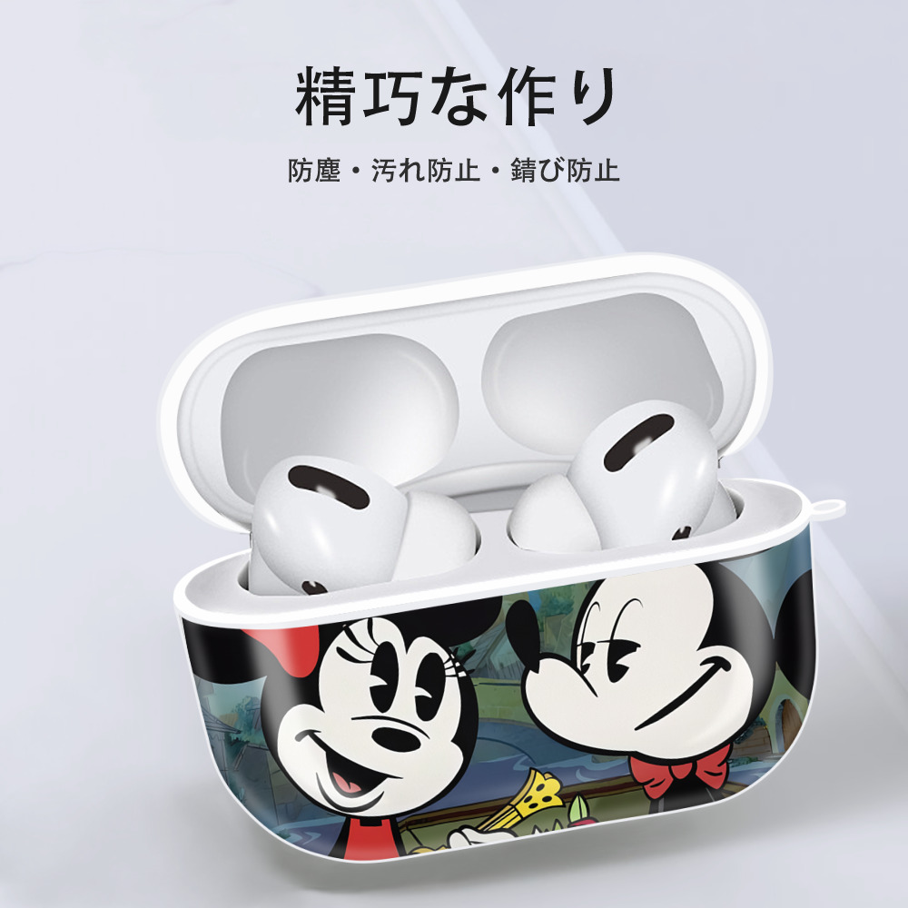 ミッキーマウス Mickey Mouse 【AirPods Pro用】ハードシェル保護ケース 耐衝撃・防指紋・カラビナ付き商品仕様