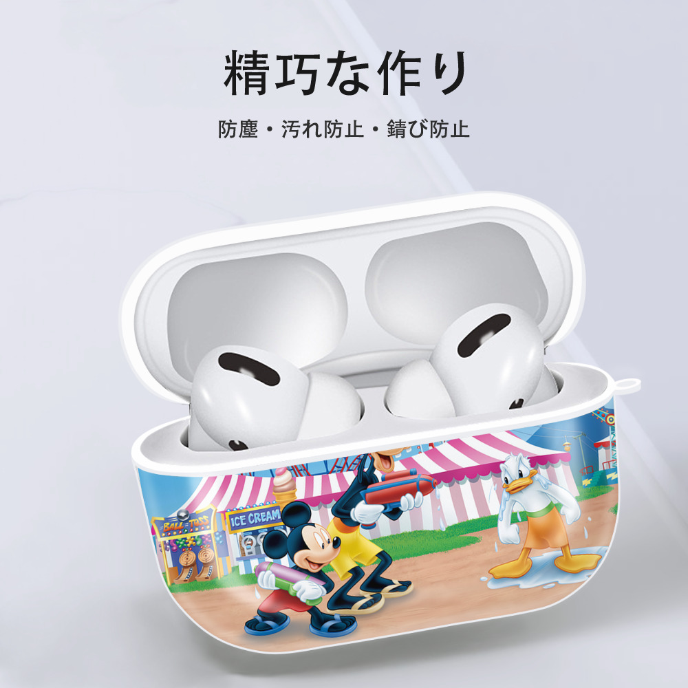 ミッキーマウス Mickey Mouse 【AirPods Pro用】ハードシェル保護ケース 耐衝撃・防指紋・カラビナ付き商品仕様
