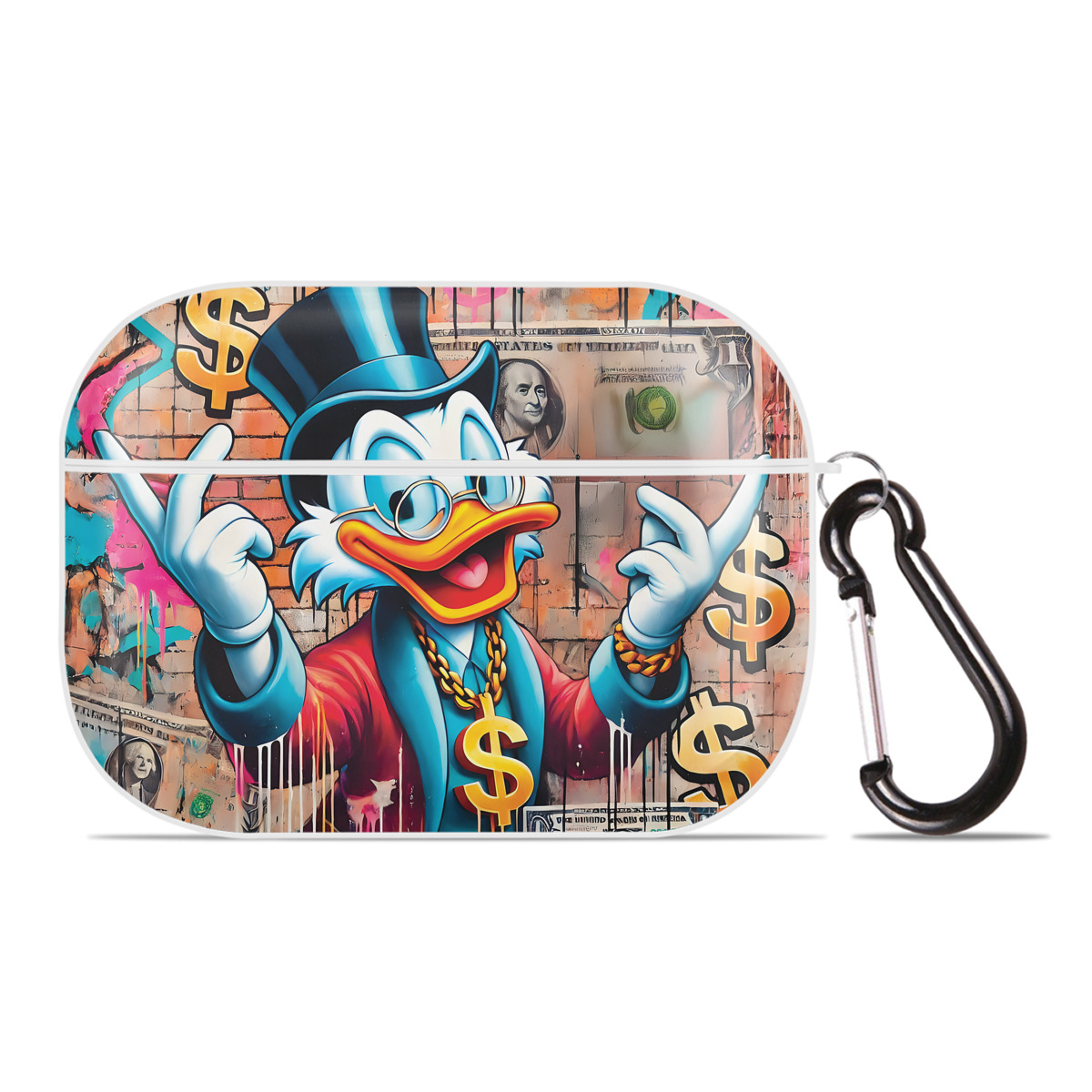 （画像用） ミッキーマウス Mickey Mouse 【AirPods Pro用】ハードシェル保護ケース 耐衝撃・防指紋・カラビナ付き商品仕様