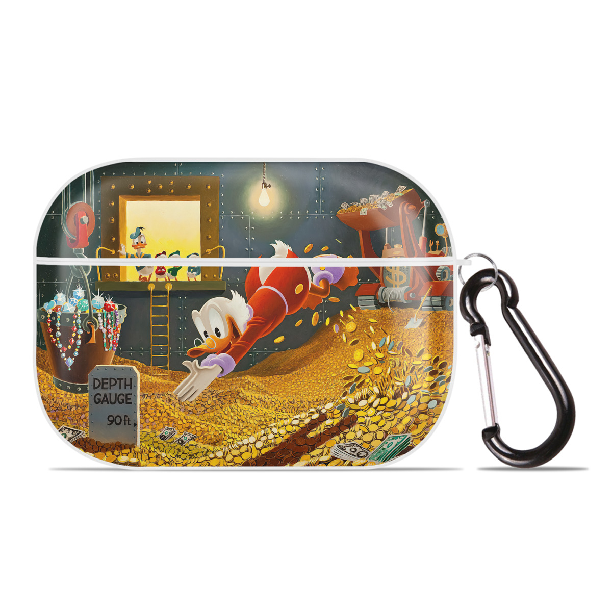 （画像用） ミッキーマウス Mickey Mouse 【AirPods Pro用】ハードシェル保護ケース 耐衝撃・防指紋・カラビナ付き商品仕様