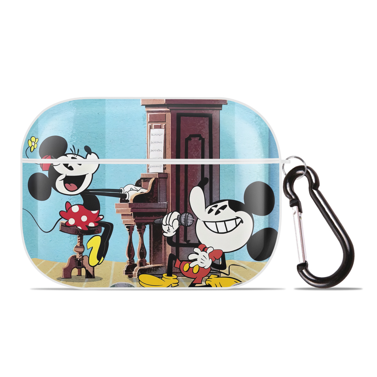 （画像用） ミッキーマウス Mickey Mouse 【AirPods Pro用】ハードシェル保護ケース 耐衝撃・防指紋・カラビナ付き商品仕様