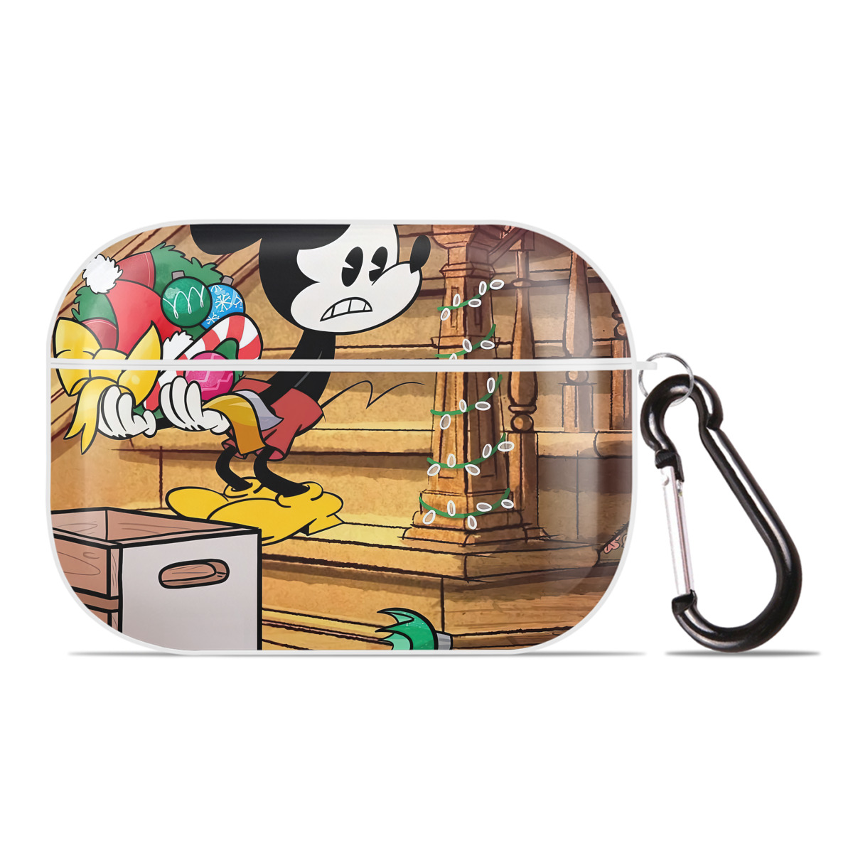 （画像用） ミッキーマウス Mickey Mouse 【AirPods Pro用】ハードシェル保護ケース 耐衝撃・防指紋・カラビナ付き商品仕様
