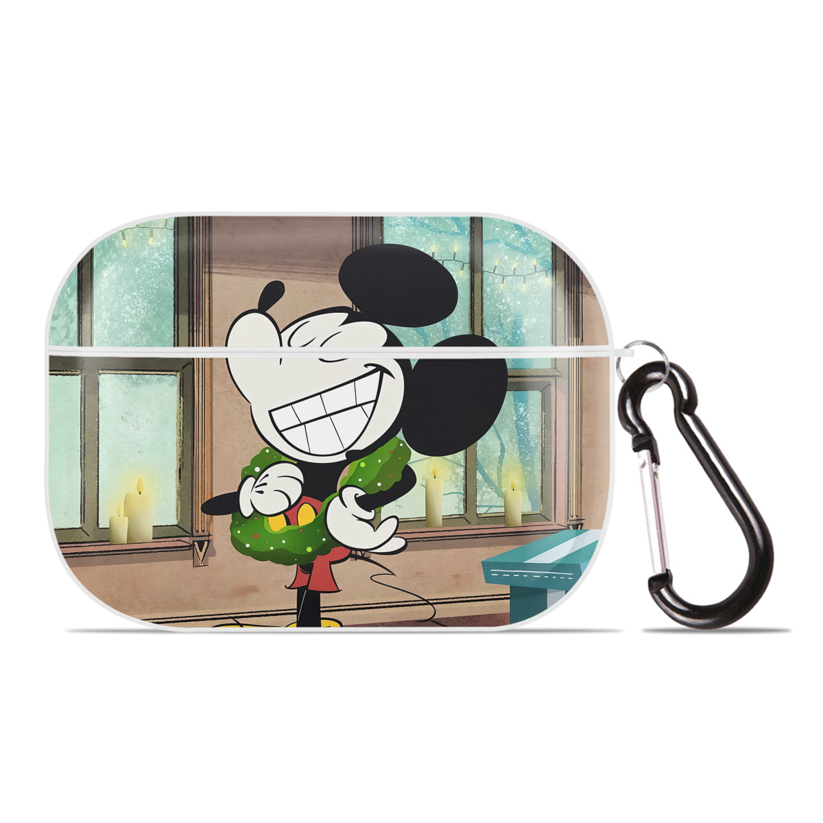 （画像用） ミッキーマウス Mickey Mouse 【AirPods Pro用】ハードシェル保護ケース 耐衝撃・防指紋・カラビナ付き商品仕様