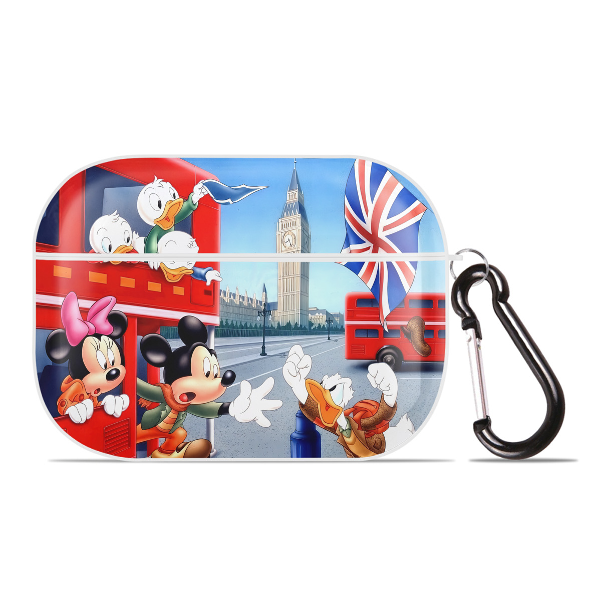 （画像用） ミッキーマウス Mickey Mouse 【AirPods Pro用】ハードシェル保護ケース 耐衝撃・防指紋・カラビナ付き商品仕様