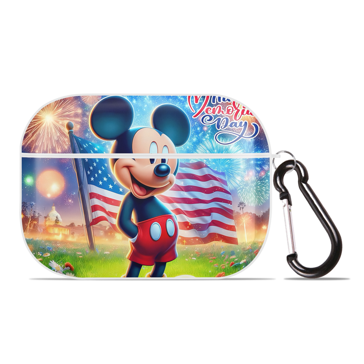 （画像用） ミッキーマウス Mickey Mouse 【AirPods Pro用】ハードシェル保護ケース 耐衝撃・防指紋・カラビナ付き商品仕様