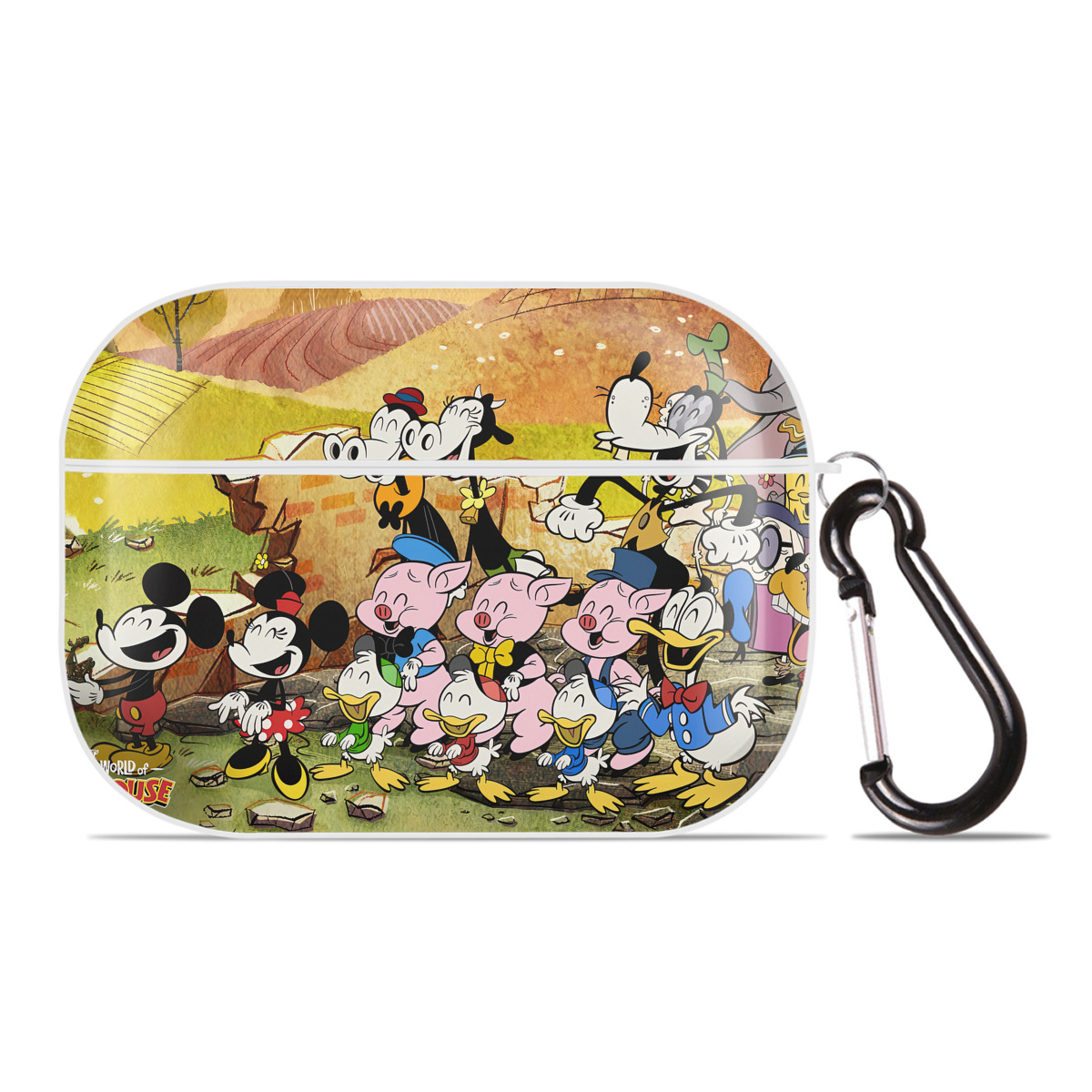 （画像用） ミッキーマウス Mickey Mouse 【AirPods Pro用】ハードシェル保護ケース 耐衝撃・防指紋・カラビナ付き商品仕様