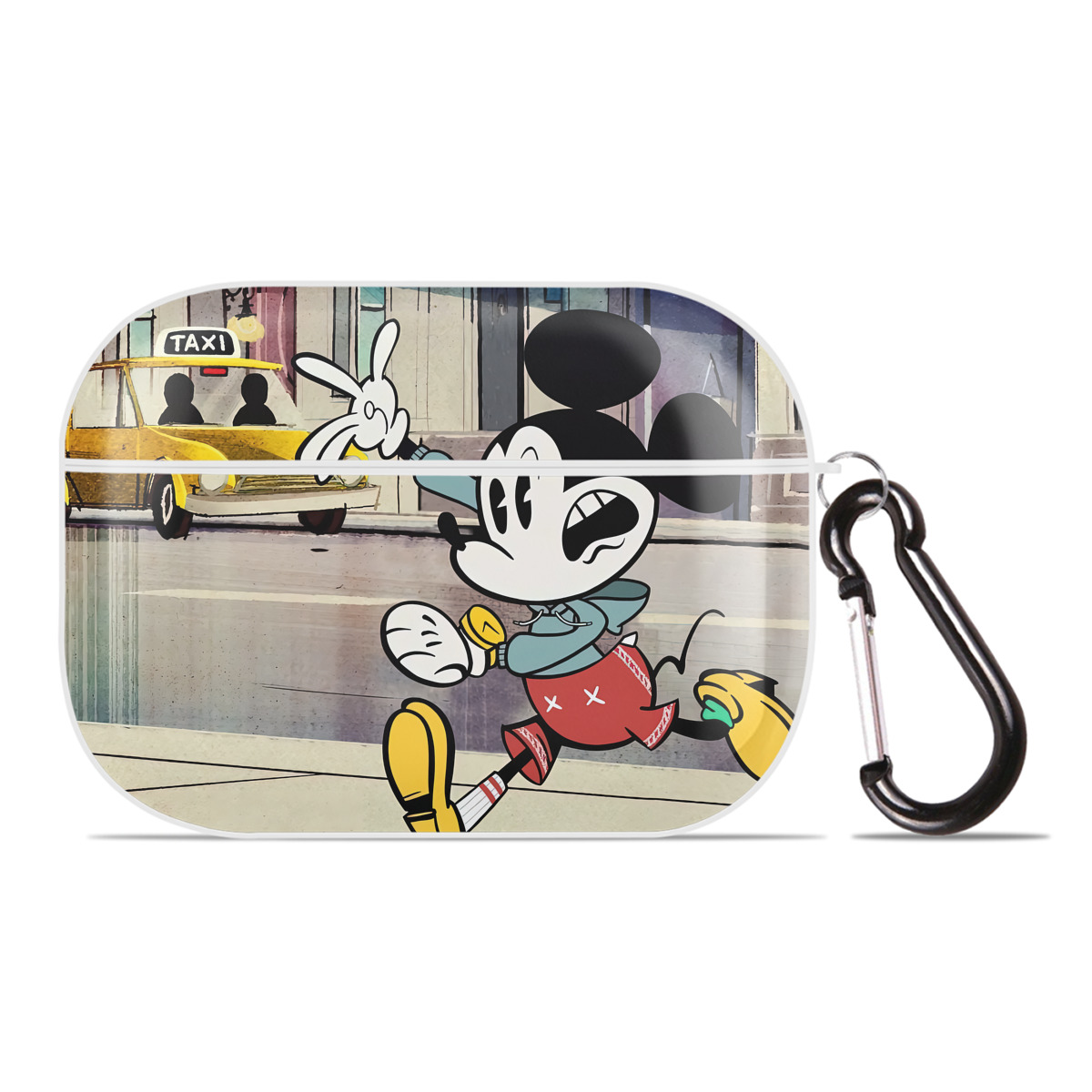（画像用） ミッキーマウス Mickey Mouse 【AirPods Pro用】ハードシェル保護ケース 耐衝撃・防指紋・カラビナ付き商品仕様