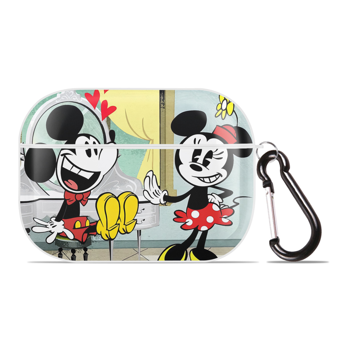 （画像用） ミッキーマウス Mickey Mouse 【AirPods Pro用】ハードシェル保護ケース 耐衝撃・防指紋・カラビナ付き商品仕様