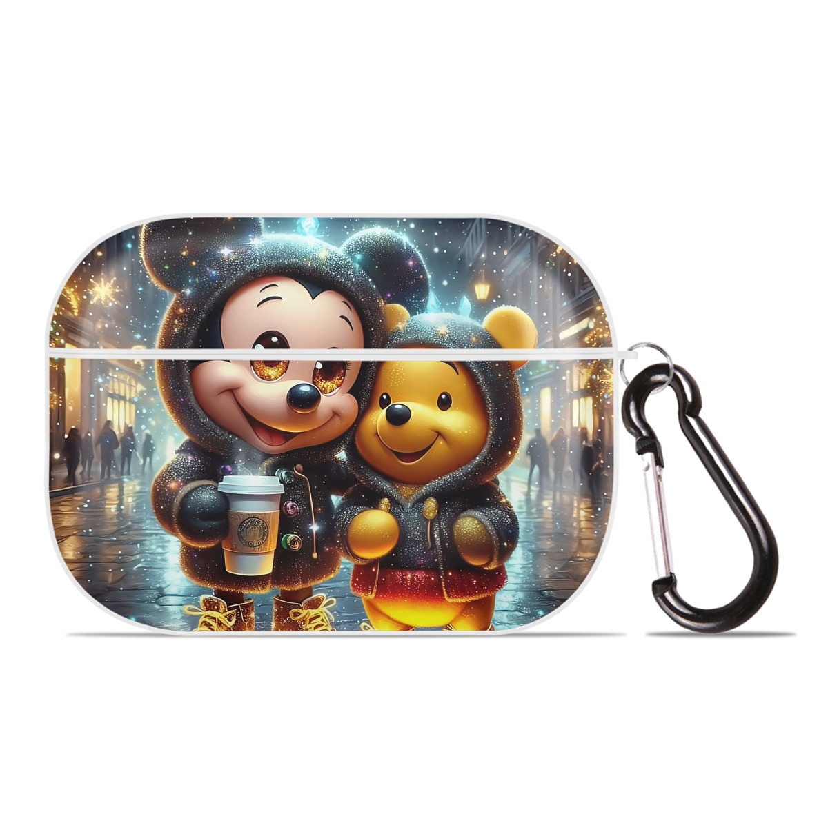 （画像用） ミッキーマウス Mickey Mouse 【AirPods Pro用】ハードシェル保護ケース 耐衝撃・防指紋・カラビナ付き商品仕様