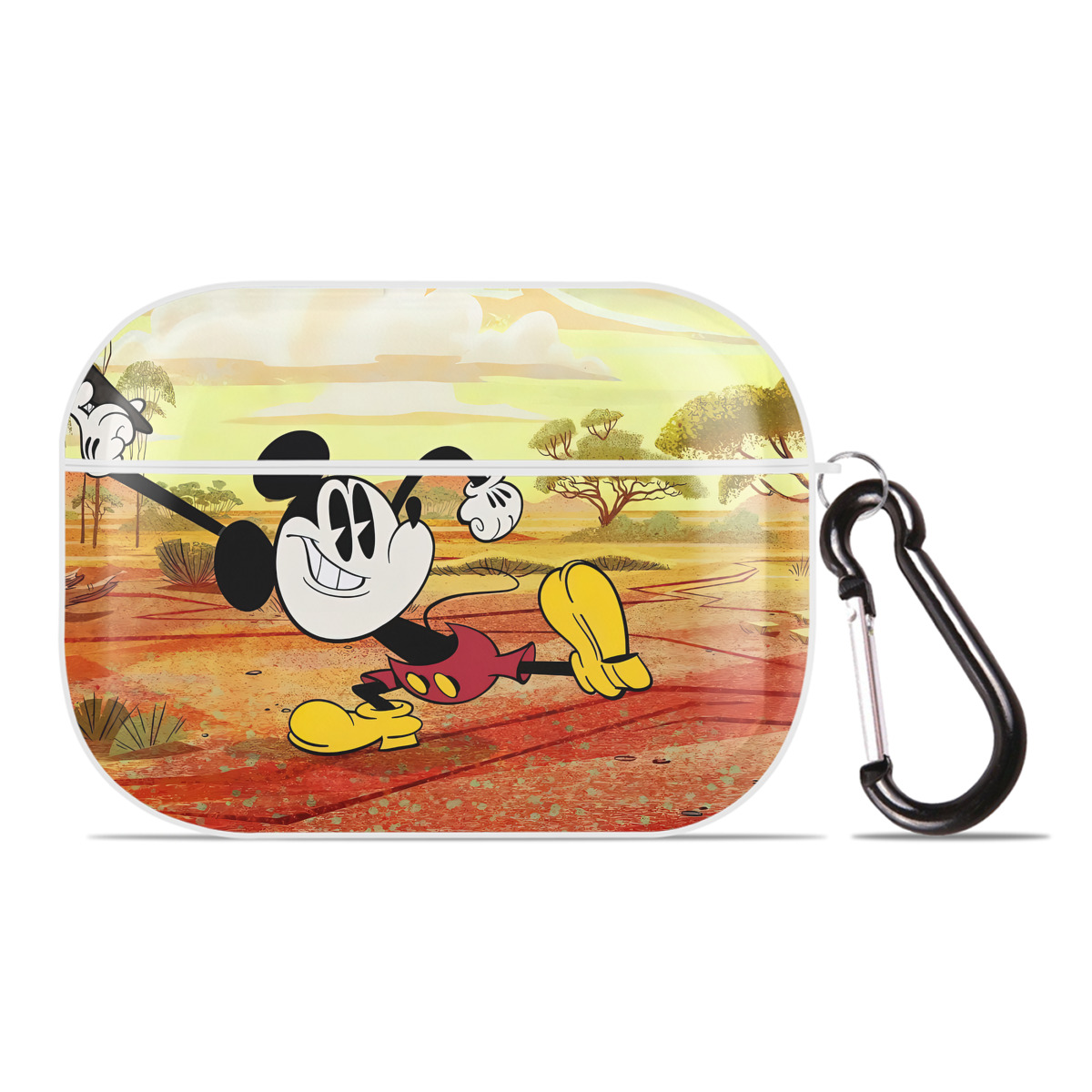 （画像用） ミッキーマウス Mickey Mouse 【AirPods Pro用】ハードシェル保護ケース 耐衝撃・防指紋・カラビナ付き商品仕様