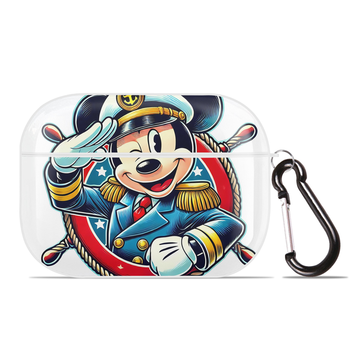 （画像用） ミッキーマウス Mickey Mouse 【AirPods Pro用】ハードシェル保護ケース 耐衝撃・防指紋・カラビナ付き商品仕様